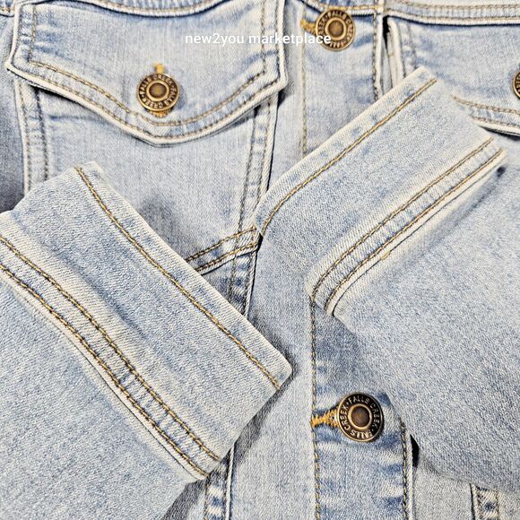 Falls Creek Denim Jacket Girls Size large Long Sleeve Button Up jean jacket - Picture 5 of 12
